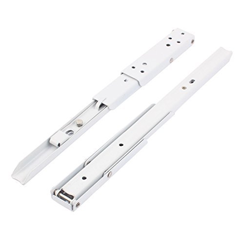 eDealMax Metal telescópica de cajón Guías Sliding Rail Track 340 mm 2pcs blancos