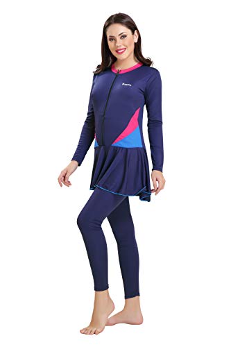 Rovars Poly - Jersy I Full Body Swimming Costume for Women I Removable Chest Pads I Frock Style 2 Rovars Poly - Jersy I Full Body Swimming Costume for Women I Removable Chest Pads I Frock Style - Image 2