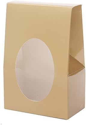 EZEK Colored Gift Boxes upright gift boxes with window Picnic Wedding Birthday Valentine Party, packs of 12