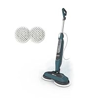 Shark Steam & Scrub All-in-One Scrubbing and Sanitizing Hard Floor Steam Mop, 2 Steam Modes, 2 Dirt Grip Soft Scrub Pads Included, XL Removable Water Tank, Swivel Steering, Teal, S8002BRN