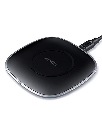 AUKEY USB-C Wireless Charger, 10W Qi Fast Wireless Charging Pad, Compatible with Samsung S10 / S10+ / S9 / Note10+ / Note9, iPhone 11/11 Pro Max/XS/XR / 8/8 Plus, and Other Qi-Enabled Devices