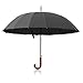 Becko Stick Tote Umbrella, Durable and Strong Enough for The Fierce Wind and Heavy Rain, Unisex Golf Umbrella, Color Black or Clear, with J-Handle / 16 Ribs (Black J-Handle16 Ribs)