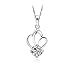 Shally Women's 18K Silver Plated Cubic Zirconia Solitaire Necklace Jewelry Gifts for her