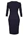 HiQueen Women Vintage Office Work Business Party Bodycon Pencil Dress