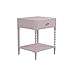 DHP Evin Chic Nightstand with Drawer, Small Organizer, Bedroom Furniture, Pink