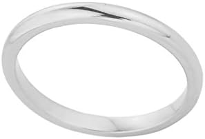 Stacking 14k White Gold Sizable Plain Toe Ring, Size 4