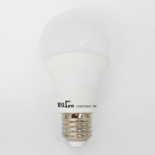 MSLPro LED Bulb 9W A19 E27 - 60 Watt Equivalent Warm White Light (3000K)