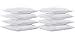 Ultra Soft Pillow Protectors with Zipper Standard Size - Set of 8 Breathable Pillow Covers - 100% Protection Against Stains, Dust & Dirt - Machine Washable (White)