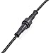 MOKUNGIT 10Pairs 4 Core 4pin Black Pigtail Plastics Waterproof IP65 LED Connector Male Female 40cm/pair Applicable 0.2mm² 15mm Nut for LED Light