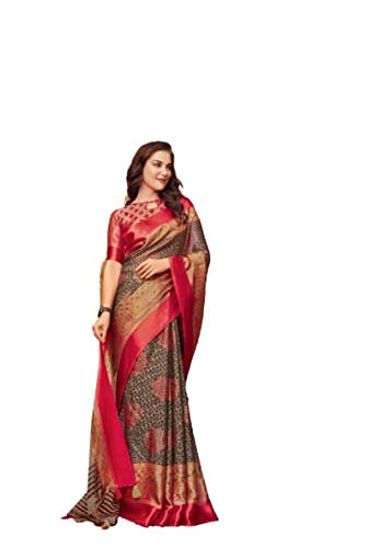 womens Brasso soft saree with unstitched blouse piece [BRASSO 08]
