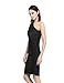 Dresses for Women Party One Off Shoulder Sleeveless Bodycon Shift Cocktail Tunics Pleated Wrap Frocks Black