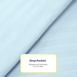 Dobby Stripe Queen Sheets - 6 Piece 1500 Supreme