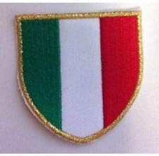 MAREL Patch Scudetto Italia Bordo Sottile cm 5 x 5 Toppa Ricamata termoadesiva -340