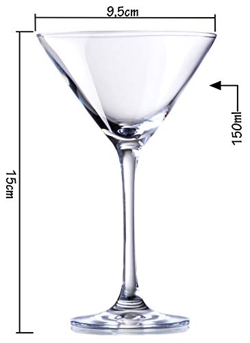 Bormioli Rocco 6X Martini Glas Martinigläser Gläser Martinischale Cocktailglas Cocktail Sekt Champagner Dessert Schale – Bild 4