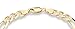 MiaBella 18K Gold Over Sterling Silver Italian 7mm Solid Diamond-Cut Figaro Link Chain Bracelet for Men, 8