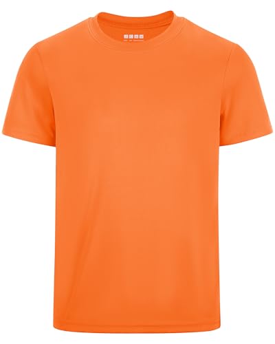 Runhit Boys Athletic T-Shirts Kids UPF 50+ Short Sleeve Rash Guard Youth Sports Undershirt for Basketball Soccer Baseball Orange 2T at Amazon