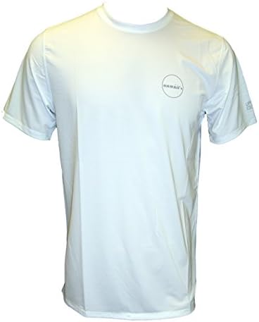Maui Clothing Hybrid Hawaii Print Rash Guard (Medium, White)