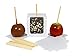 Candy Apple Boxes with Sticks and Parchment Squares. 4x4x4 Caramel or Candied Apple Gift Boxes with Clear Window. Packaging Set Includes 10 Boxes, Sticks & Parchment Squares.