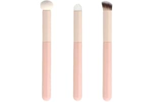 COSHINE Cute Smudge Concealer Makuep Brush Set, 3pcs Lip Balm, Lip Gloss, Lip Stick and Concealer Cosmetic Brushes