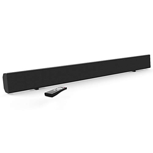 TV Sound Bar Meidong Sound Bars for TV 2.0 Channel Soundbar Wireless Bluetooth and Wired Home Theater TV Speaker Surround Sound System (30″/Optical/RCA/Aux/Remote Control/Wall Mountable)