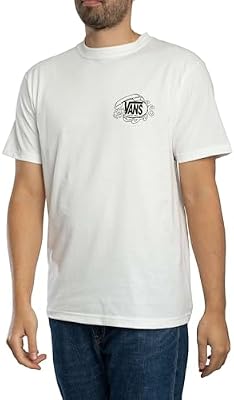 Homme T-Shirt Graphique Hot Lines Au Dos, White, L
