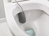 Joseph Joseph Flex Lite Silicone Toilet Brush with Slimline Holder Grey White view 4