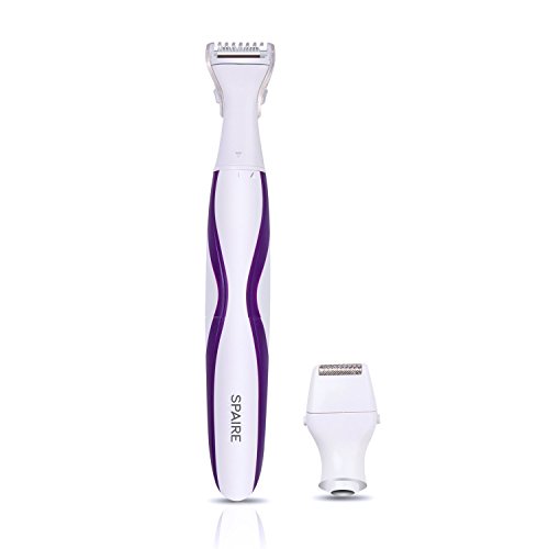 Spaire Women Shaver 2 in 1 Electric Bikini Trimmer Replaceable Head