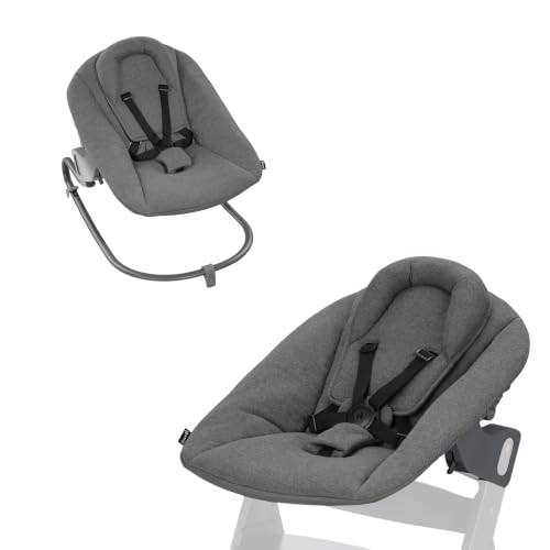 hauck Babywippe & Hochstuhlaufsatz, Alpha Bouncer Premium Dark Grey