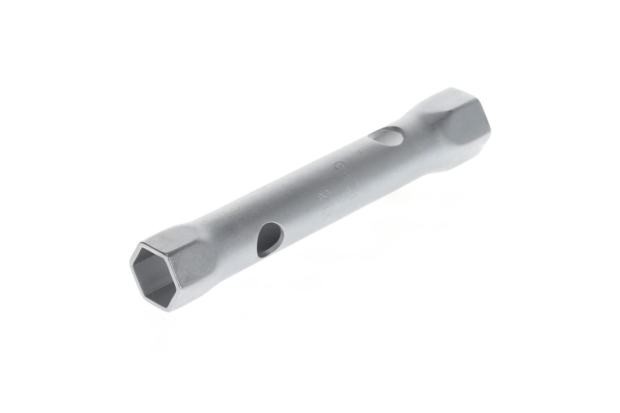 GEDORE Tubular box wrench, 21 + 23 mm, Hex, 165 mm long, Tool for nuts automotive, 26 R 21x23, Chrome-plated steel