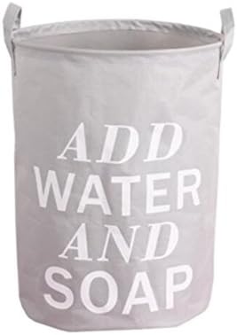 Foldable Laundry Basket Polyester Storage Bag Hamper Waterproof Toys Organizer Tidy Clothes Holder White - intl