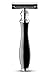 Professional Double Edge Safety Razor -Traditional Twist Open Men Razor Double Edge Blades - Heavyweight Men Shaving Razor with Black Resin Handle