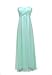 Kiss Dress Women's Bridesmaid Dresses Long Sweetheart Prom Gowns Chiffon Strapless(L,Mint)