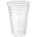100 Sets 20 oz Plastic CLEAR Cups and Dome Lids with NO Hole
