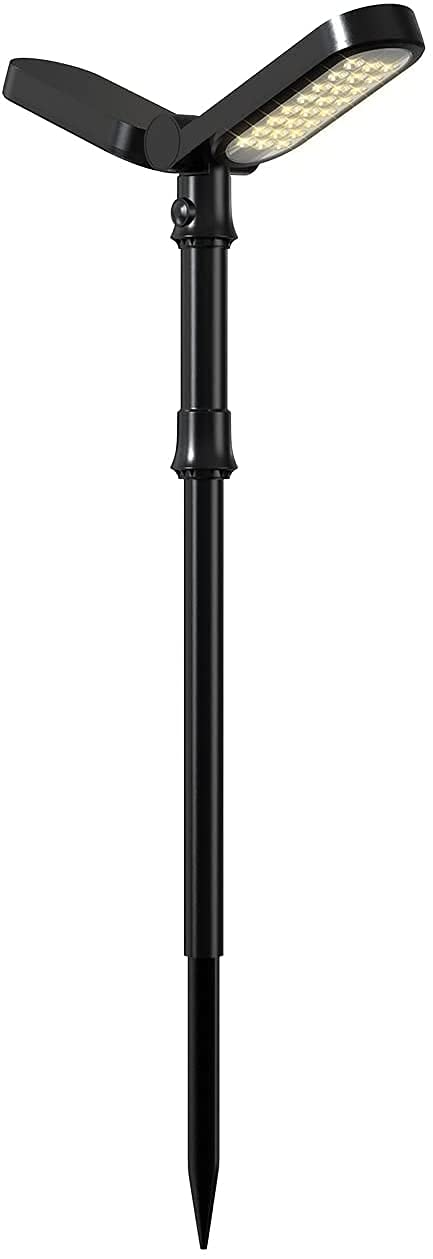 Wasuka Solar Lights Outdoor Garden, 1-Pack Upgraded 48 LED Solar Powered Wall Lantern Solar Pathway Lights, IP65 Waterproof Solar Garden Lights for Pathway Yard Patio Warm White