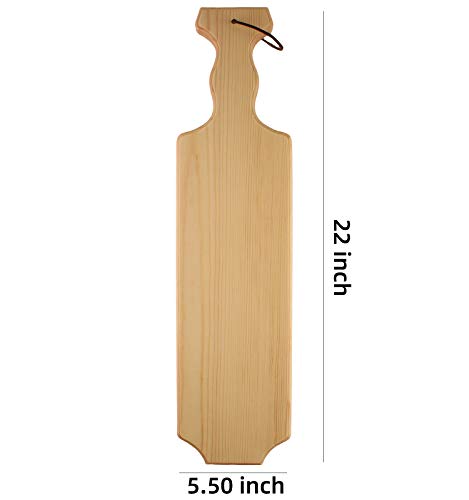 22 inch Fraternity Sorority Paddle Pine Wood Greek Wooden Paddles Board with Painting Brushes&Leather String