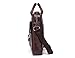 Contacts Mens Genuine Leather Crossbody Single-Shoulder Briefcase Messenger Bag Brown