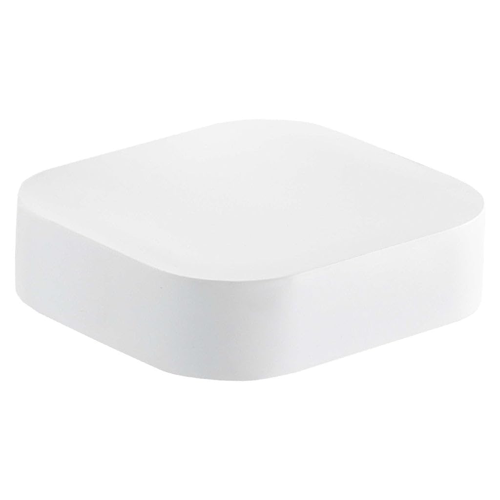 Gedy Soap Dish, Metal Stainless steel Cromall, White, 12,1x11x3