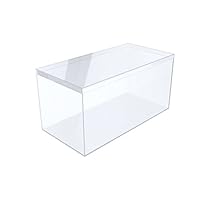 Gary Plastic Packaging Clear Rigid Plastic Box, 8" x 4" x 4"