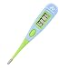 Amplim Hospital Medical Grade Digital Baby Oral Thermometer with Cover for Infants/Toddlers/Adults. Waterproof Armpit, Rectal Fever Termometro. Flexible Tip, Accurate and Fast Readings - Blue Green