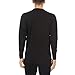 100% Merino Wool Lightweight Mens Base Layer - Long Sleeve Crew Shirt Black Medium