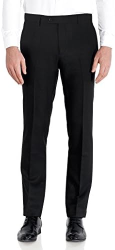 Men’s Stretch Expandable-Waist Plain-Front Pants