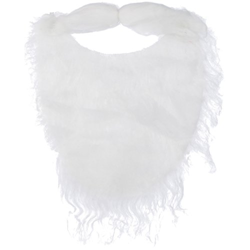 White Beard & Mustache Costume Mask - Perfect for Halloween, Christmas
