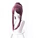 Shqncoh Cosplay Wig Clip on Ponytail Long Deep Purple Curly Women Party Hair Halloween