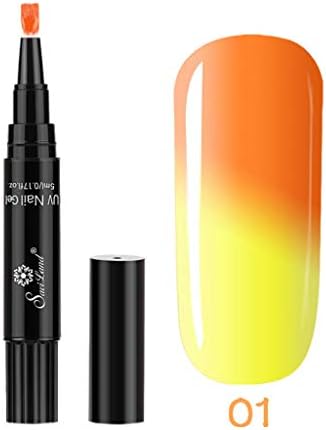 YUHUISTART 3 In 1 UV Temperature Change Gel Pen One Step Nail To Use 1 Pc