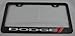 Dodge Black License Plate Frame with Cap