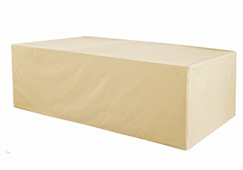 Grand Patio Deluxe Rectangular Patio Table Cover, Weather-Resistant Patio Table and Chair Covers, Waterproof and Durable Patio Dining Set Cover, Medium Size, Beige