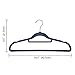 SMART ONYE Pack of 50 Non-Slips Velvet Hangers-Sturdy and Durable-Heavy Duty-Space Saving Velvet Suit Hangers with Tie Bar-360 Degree Swivel Hook-Notched Design for Tank Tops,Underwear and Dress-Gray