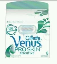 Gillette Venus ProSkin Sensitive MoistureRich Women's Razor Blade Cartridge 6-Pack