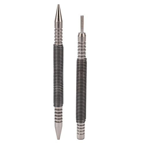 Spring Loaded Design Carbon Steel Material 3500PSI Impact Dual Head Nail Setter Pin Set, 2pcs Spring Nail Set HingesCabinet Hardware
