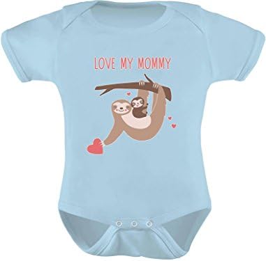 Love My Mommy Baby Outfit Cute Sloth Mother's Day Baby Bodysuit
